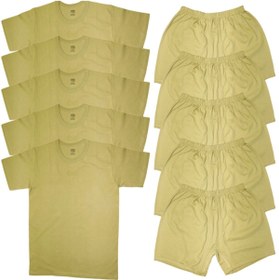 Resim Baggor 5'li Nano Renk Yarım Kollu Atlet Fanila + Boxer + Çorap Acemi,bedelli Askeri Malzeme Seti 
