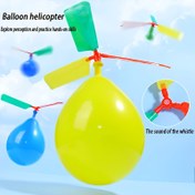 Resim 1/3 set rastgele renklerde kendin yap pervane balon helikopterleri, çocuklar için DIY el işi oyuncakları ve ilkokul öğrencileri için küçük bilim-teknoloji yaratım malzemesi seti 