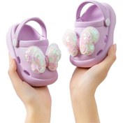 Resim Eternal Luck Kaymaz Yumuşak Alt Fiyonklu Kız Çocuk Terliği Mor 