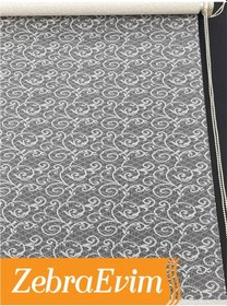 Resim Çift Mekanizmalı Ekru Örme Tül Stor Zebra Perde Etek Dilim (162627658) 100 x 200 Boncuklu Standart 