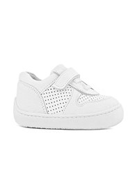 Resim Rakerplus Bob Hakiki Deri Beyaz Barefoot Beyaz Tabanlı Cırtlı Bebek Sneaker Ayakkabı Beyaz 