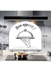 Resim Decorita Cam Ocak Arkası Koruyucu|Oval Şekilli|Bon Appetit-Servis 