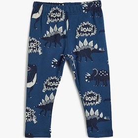 Resim Koton Jogger Eşofman Altı Dinozor Baskılı Beli Lastikli Pamuklu Lacivert Desenli 5wmb40068tk Lacivert 