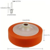 Resim Elmpaly 6 Delikli 0,63 İnç Polisaj Makinesi Ve Ped Seti 3 Sünger 5 Köpük Ped İle Araç Bakımı 