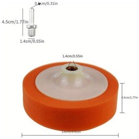 Resim Elmpaly 6 Delikli 0,63 İnç Polisaj Makinesi Ve Ped Seti 3 Sünger 5 Köpük Ped İle Araç Bakımı 
