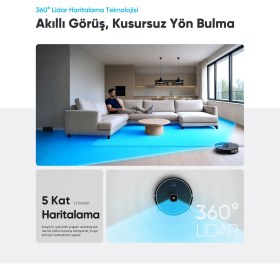 Resim Şımart katya V Akıllı Robot Süpürge 15000PA Güçlü Emiş Gücü 6400MAH Yüksek Batarya 
