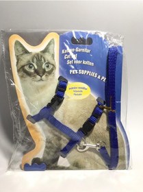 Resim Kedi Göğüs Tasması Mavi 