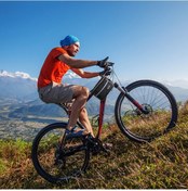 Resim Geeksen Kırmızı Bisiklet Üst Boru Çantası - Dört Fonksiyonlu Dağ Bisikleti Çantası, Yağmurluklu, Çoklu Cep, Reflektörlü Kırmızı 