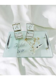 Resim Intimacy Gümüş Söz Tepsisi Beyaz Beyaz 