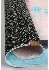 Resim Dünya Haritası Oyun Matı 150x150 cm Bebek Çocuk Halısı Pembe Yenidoğan Yumuşak Aktivite Etkinlik Örtüsü 