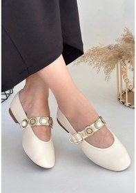 Resim Atnis Bej Cilt Babet Ayakkabı Çok Renkli 