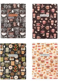 Resim Keskin Uninote Dikişli Defter 18,5x26cm 58yp Noktalı Coffee Time 381873-99 