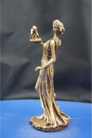 Resim Antik Yunan Mitolojisinde İlk Kadın Heykel Biblo Merak Ve Kaderin Sembolü Aksesuar 27 Cm 