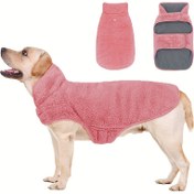 Resim Kışlık köpek ceketi, çift taraflı polar soğuk hava ceket, rüzgar geçirmez sıcak tutan kar yeleği, küçük orta büyük boy evcil hayvan kıyafeti 