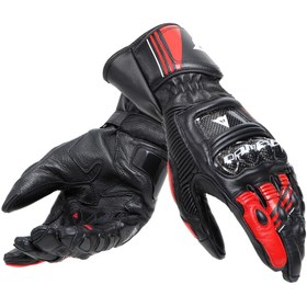 Resim Dainese ELD/DRUID 4 LTHR Uyumlu GLOVES BLACK/LAVA-RED/WHITE 