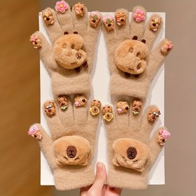 Resim 2/4 Adet LEMON LOVE Sevimli Tesisatçı Eldiveni - Yumuşak ve Sıcak Kışlık Eldiven, Kayak, Bisiklet, Soğuk Hava İçin Uygun, Esnek Manşet, Hediye (Renk) 