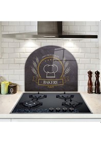 Resim Decorita Cam Ocak Arkası Koruyucu | Oval Şekilli | Bakery Quality 