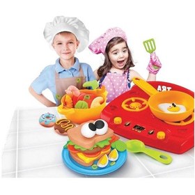 Resim Mutfak Oyun Hamur Seti 224 Gr. - Oyun Hamuru Seti - Hamur Setleri - Mutfak Hamur Seti Renkli 