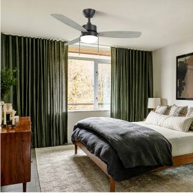 Resim Classy 3 Kanatlı LED Siyah 111CM Tavan Vantilatörü 