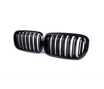 Resim Bmw X5 / X6 F15 2015-2018 Uyumlu M Böbrek ( Çift Çizgi Panjur ) Pıano Black 