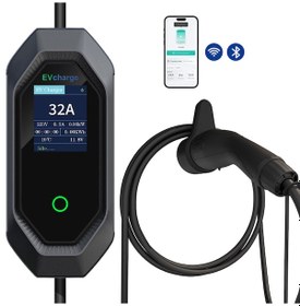 Resim Evcharge 22 Kw Elektrikli Araç Taşınabilir Şarj Istasyonu 32a Tip-2 5x32a 5 Mt Tip2 Mobil Uygulama 22.0 KW 