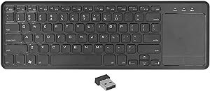 Resim 78 Tuşlar Ergonomik 2.4G Kablosuz Klavye PC TV Bilgisayar Dizüstü Tablet Akıllı Telefon TV Kutusu için Dokunmatik Yüzeyli 