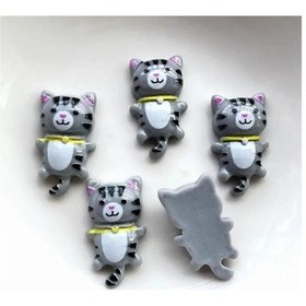 Resim Siyah 10 Adet Randommixed Sevimli Kedi Reçine Düz Arka Dekoratif Karalama Defteri Dıy Telefon Kılıfı Saç Dekorasyon Reçine Aksesuarları 