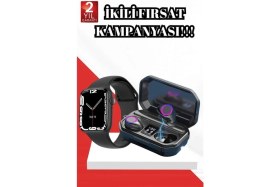 Resim Pazarcan 2025 Model Akıllı Saat ve Bluetooth Kulaklık 5.0 Bluetooth Bağlantılı Dokunmatik Ekran 