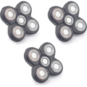 Resim 3pcs Yedek Tıraş Alınan Kafa Elektrikli Tıraş Alınan 5 Kesici Yüzen Kafa Su Geçirmez Paslanmaz Çelik Bıçak (Yurt Dışından) 