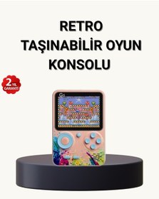 Resim 500 Klasik Oyunlu Retro Oyun Konsolu Taşınabilir Ve Tv Bağlantılı 
