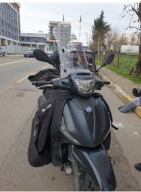 Resim Motocam Piaggio Beverly 400 Ön Cam 2021-2026 Model 44cm Şeffaf Renkli 4mm 