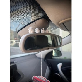 Resim SH Hobi 4 Parça Sevimli Hamster Ailesi Dikiz Aynası Süsü - Ayna Süsü Araba Süsü Torpido Süsü Oto Aksesuar 