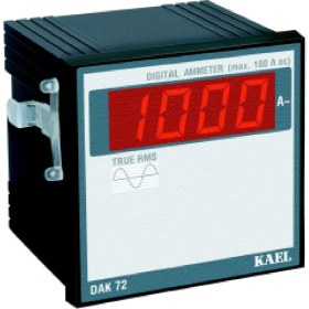 Resim Kael Dak-A-72 ,72X72MM 220VAC 1-FAZ/100A Ampermetre 