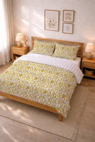 Resim Evmila Minik Çiçekler Desenli Nevresim Takımı - 220x240 Cm Nevresim + 50x70 Yastık kılıfı + 180x200 Cm Çarşaf 