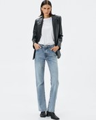 Resim Hafif İspanyol Paça Jeans - Dar Kesim Yüksek Bel - Flare Jeans 