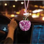 Resim Willowhaven Mor Elmaslı Apple Tasarım Kadınlar İçin Şık Dikiz Aynası Süsü Purple Red Doğum Günü Hediyesi 