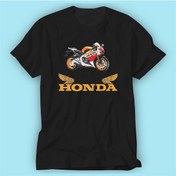 Resim Honda Siyah Baskı Logo Tshirt Modeli 