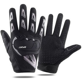 Resim Xianwen Tcherchi Motosiklet Eldiven Beyaz - Siyah Standart 