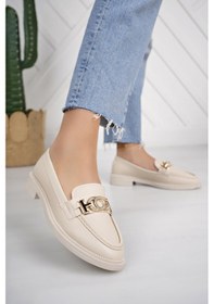 Resim Nesilshoes Nesil Shoes Süha 254 Bej Anatomik Kadın Lofer 