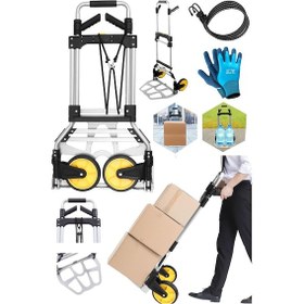 Resim Staxx Büyük Boy Koli Yük Paket Taşıma El Arabası 120 KG Kapasiteli 