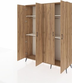 Resim Hyperion Gardrop 4 Raflı 4 Kapaklı 4 Askılı 176x44x221 Çam-çam/aytaşı Çam/aytaşı 