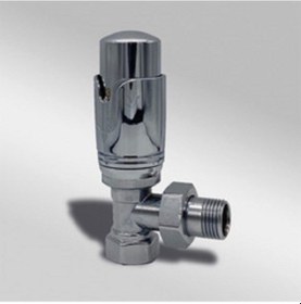 Resim Toprak Havlupan 1/2 Köşe Krom Termostatik Radyatör Petek Vanası 