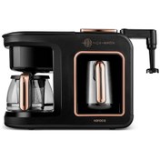 Resim Karaca Hatır Plus Barista Steel 6 in 1 Konuşan Közde Türk Kahve Makinesi 