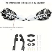 Resim Hightower Beyaz Siyah Ktm Yamaha Honda Exc Crf Universal Motosiklet El Koruyucuları 360 Derece Dönebilen Kaymaz Tasarım 