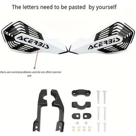 Resim Hightower Beyaz Siyah Ktm Yamaha Honda Exc Crf Universal Motosiklet El Koruyucuları 360 Derece Dönebilen Kaymaz Tasarım 