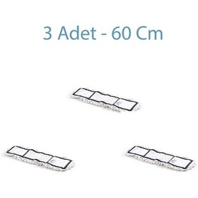 Resim Ekol Yedek Nemli Mop Paspas Başlığı Beyaz 3 Adet 60 CM 