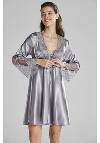 Resim Pierre Cardin 6'lı Kaplı Midi Gecelik Sabahlık Set 6625 Royal Royal 