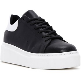Resim Kadın Siyah Kalın Tabanlı Sneaker 
