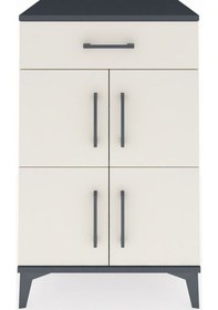 Resim Hyperion Komodin Tek Raflı Tek Çekmeceli 4 Kapaklı 60x44x96 Antrasit-aytaşı Antrasit 