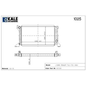 Resim Kale Bakır Radyatör Ford Transıt T-12/15/19 2 Sıra Cu+pl Sistem 